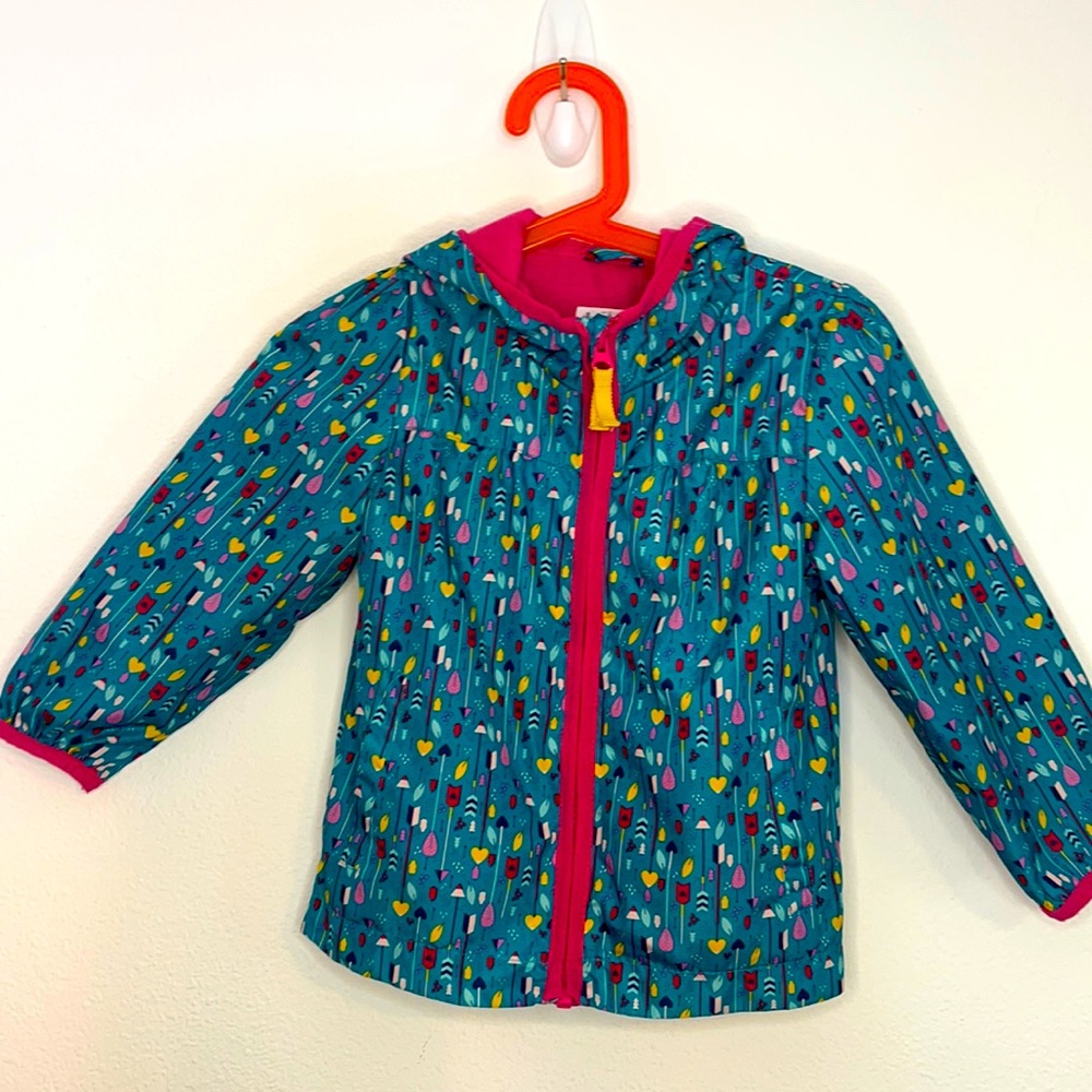 Cat & Jack Teal Jacket with Pink Trim